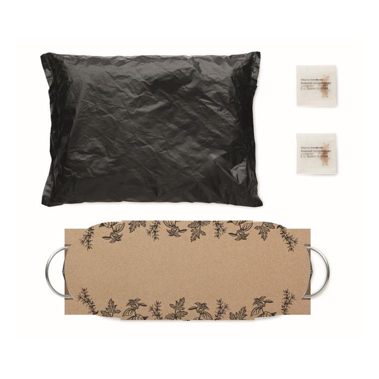 Ghiveci din zinc cu semințe MIX SEEDS Argintiu mat