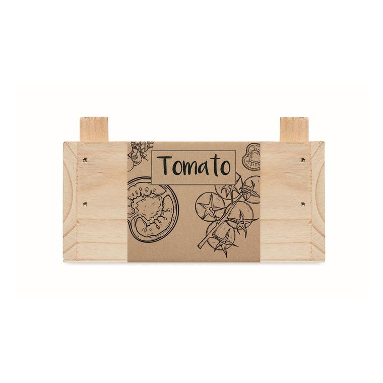 Set de roșii în cutie de lemn TOMATO Natur