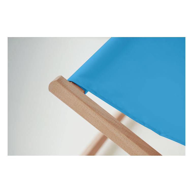 Șezlong de plajă din lemn HONOPU Turquoise