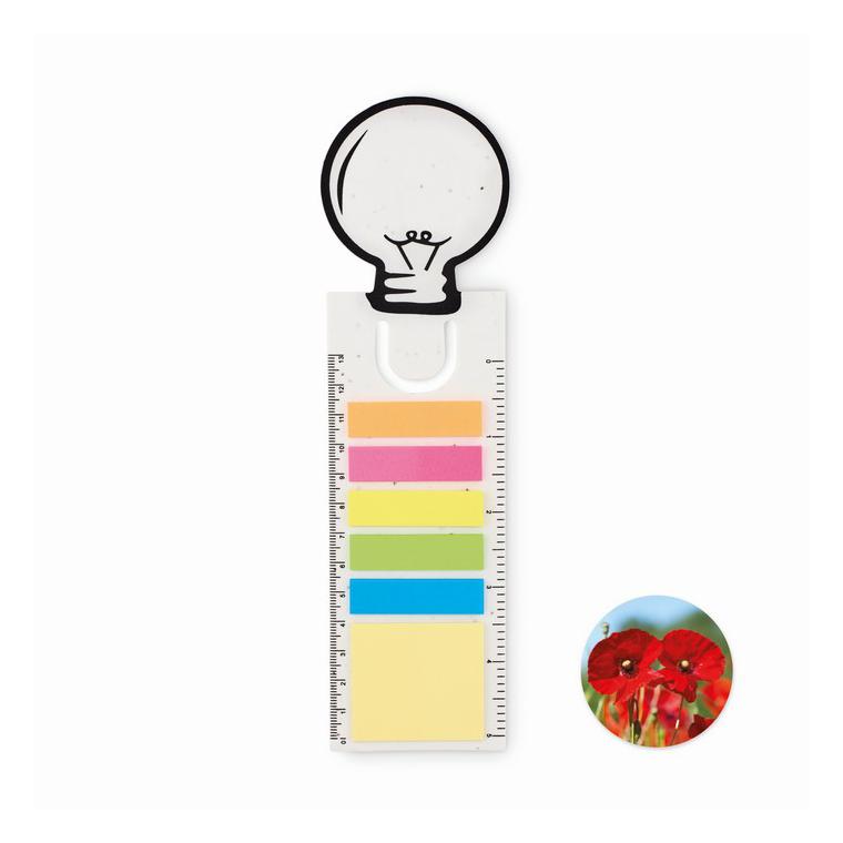 Set semn de carte din hârtie IDEA SEED Alb