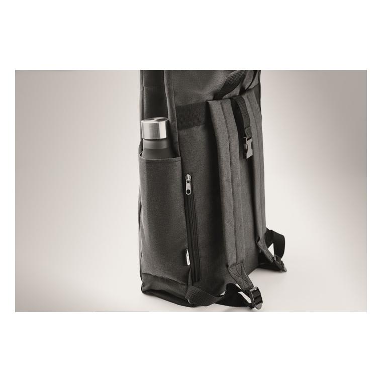 Rucsac 600D RPET 2 tonuri UDINE Negru