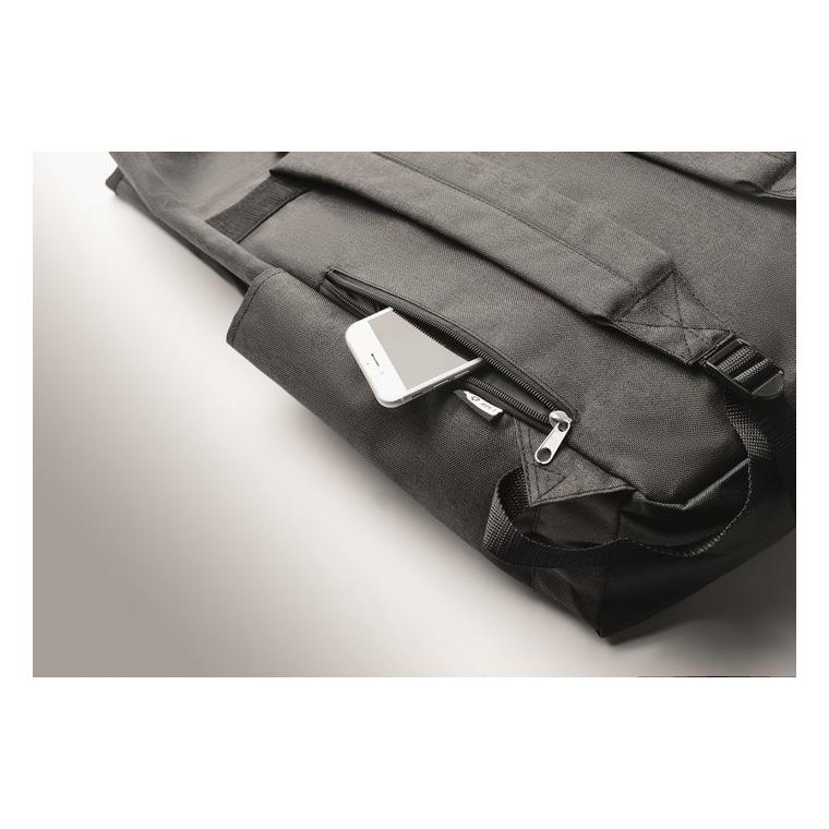 Rucsac 600D RPET 2 tonuri UDINE Negru