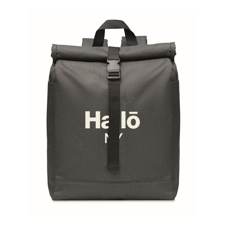 Rucsac 600D RPET 2 tonuri UDINE Negru