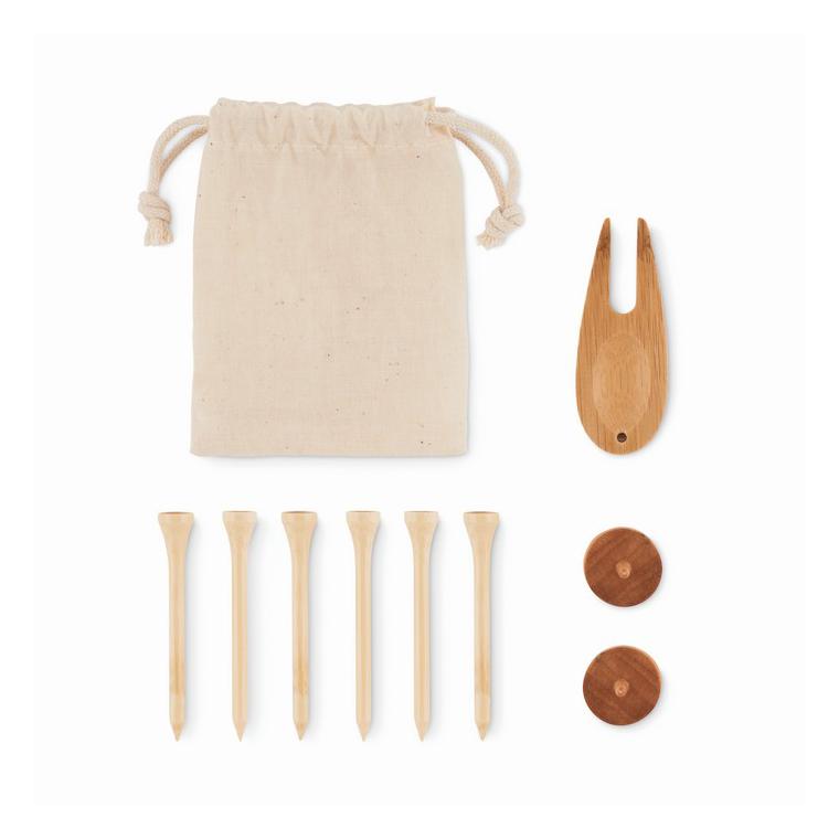 Set accesorii golf în husă DORMIE Bej