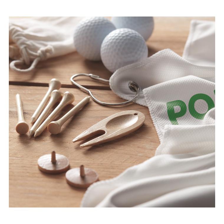 Set accesorii golf în husă DORMIE Bej