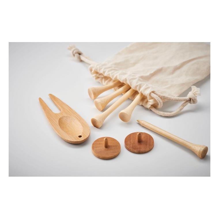 Set accesorii golf în husă DORMIE Bej