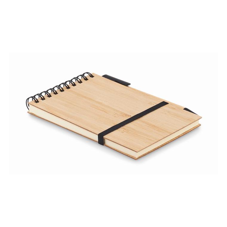 Set agendă A6 din bambus SONORABAM Negru