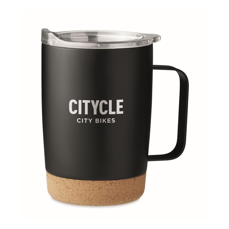 Pahar cu perete dublu de 300ml RUBY Negru