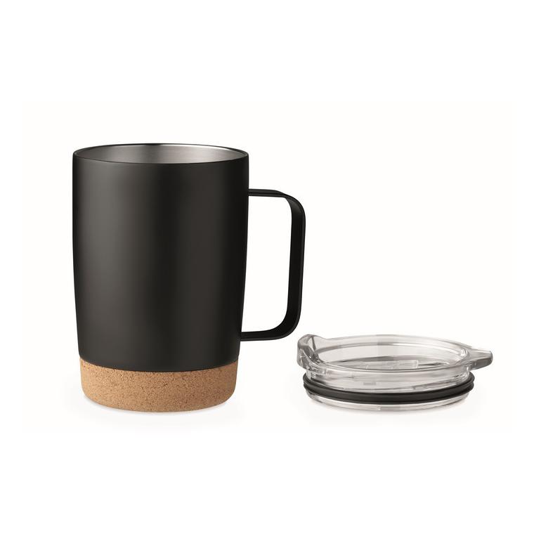 Pahar cu perete dublu de 300ml RUBY Negru