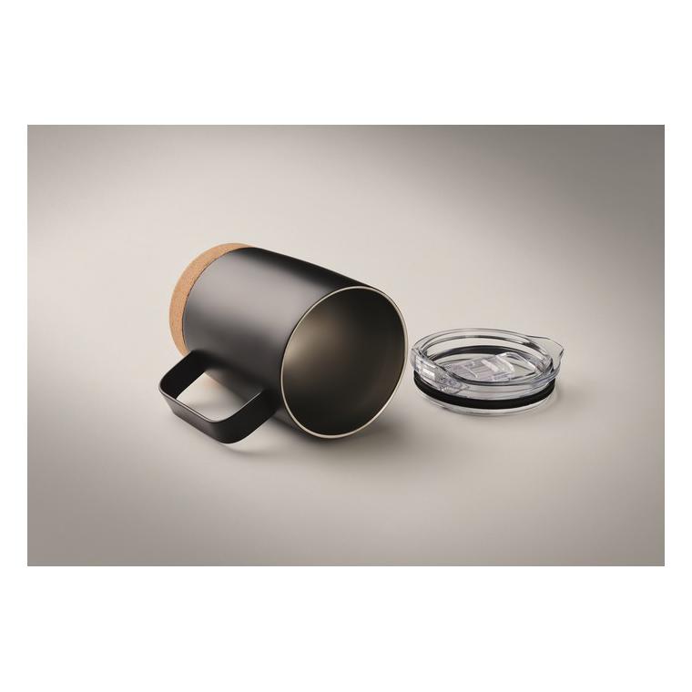 Pahar cu perete dublu de 300ml RUBY Negru