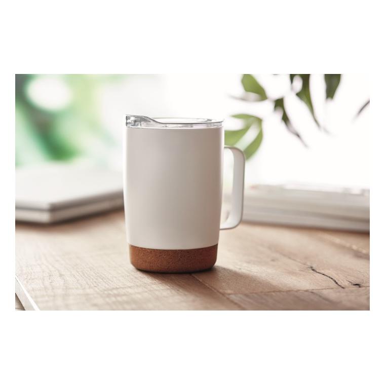 Pahar cu perete dublu de 300ml RUBY Alb