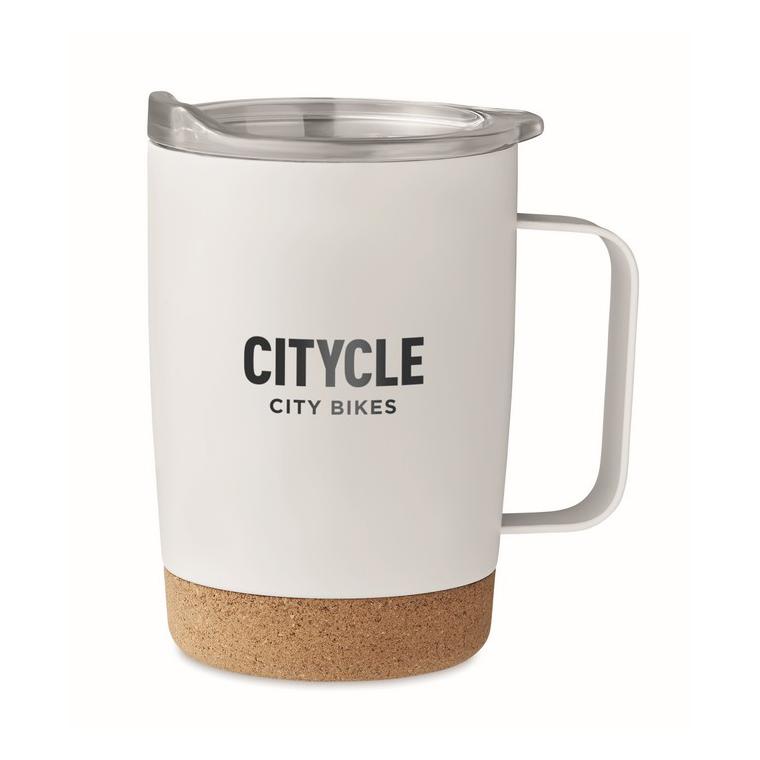 Pahar cu perete dublu de 300ml RUBY Alb