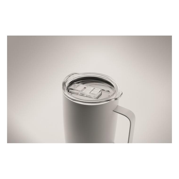 Pahar cu perete dublu de 300ml RUBY Alb