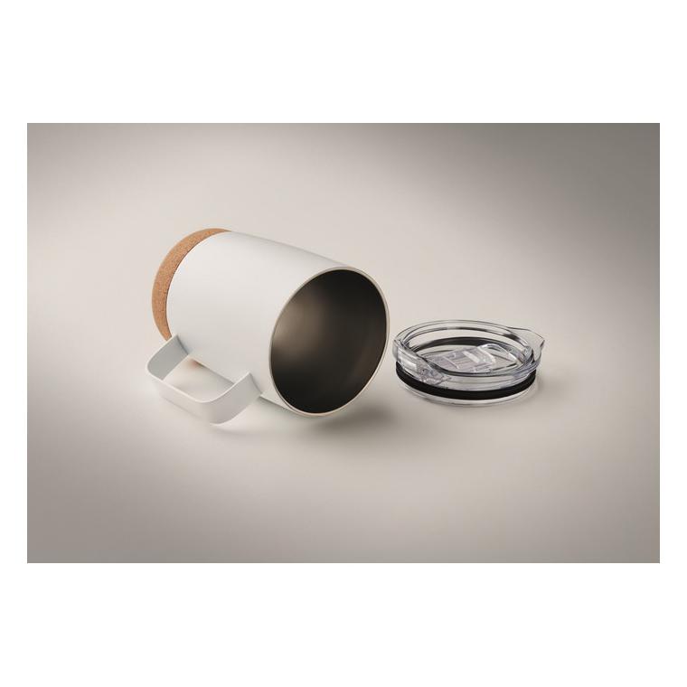 Pahar cu perete dublu de 300ml RUBY Alb