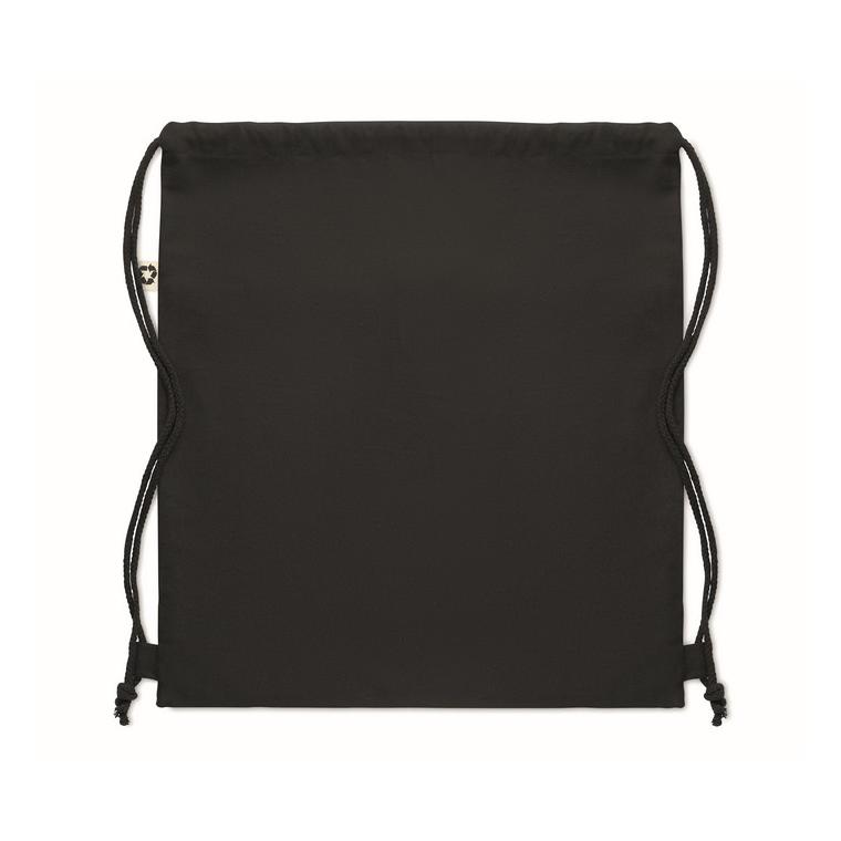 Rucsac cu cordon din bumbac PANDA BAG Negru