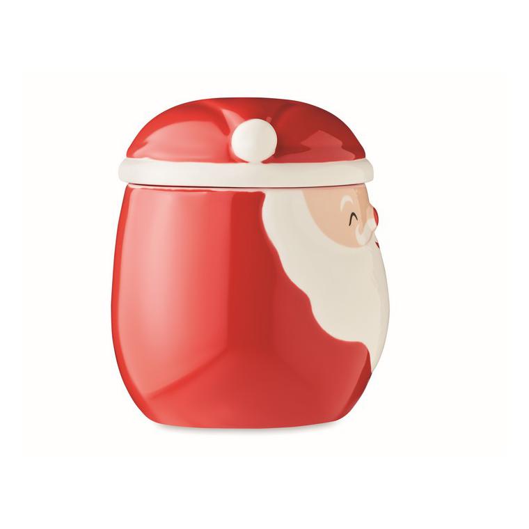 Cană ceramică cu capac 370 ml SANTA Roșu