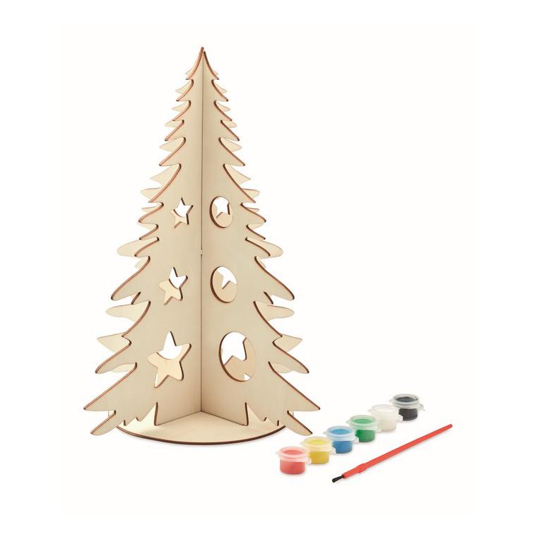 Brad de Crăciun din lemn DIY TREE AND PAINT Natur