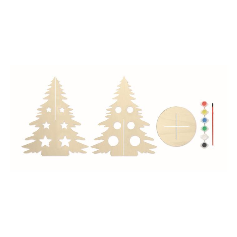 Brad de Crăciun din lemn DIY TREE AND PAINT Natur