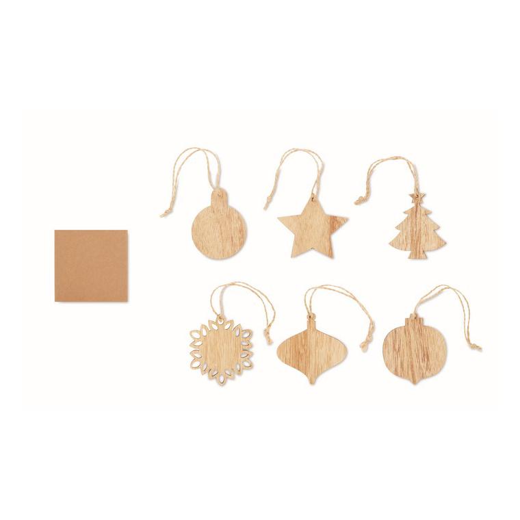 Set de ornamente din lemn CHRISET Natur