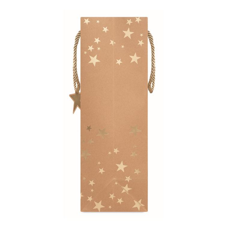 Pungă hârtie cu model festiv SPARKLE Auriu