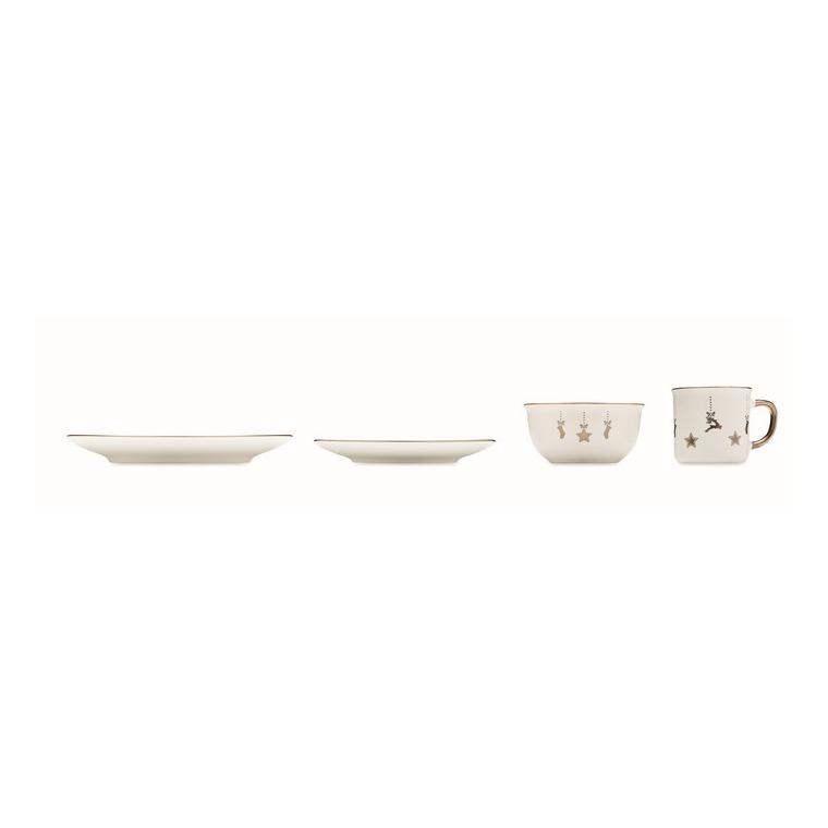 Set de 4 piese din ceramică ERAMIK Alb