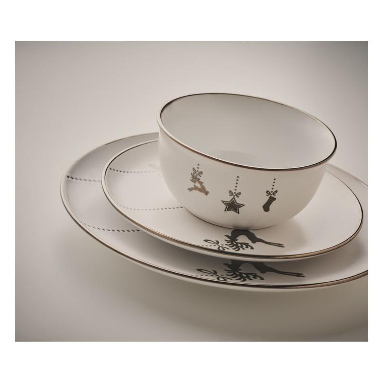 Set de 4 piese din ceramică ERAMIK Alb