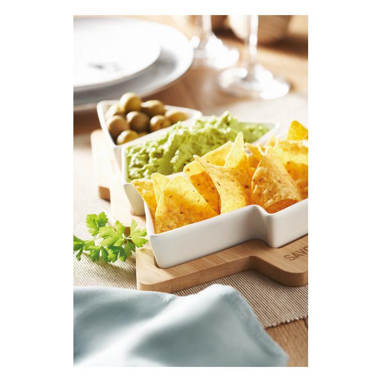 Tavă de servit formă brad VIRAM Alb