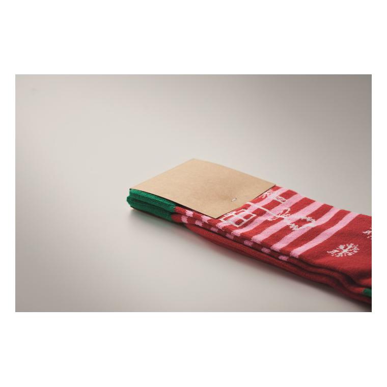 Pereche de șosete de Crăciun M JOYFUL M Roșu