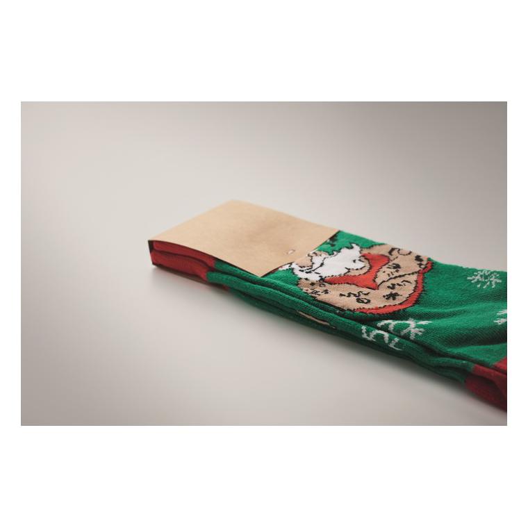 Pereche de șosete de Crăciun M JOYFUL M Verde