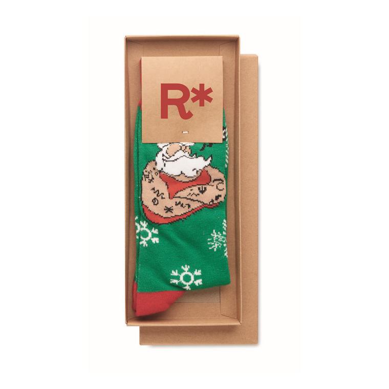 Pereche de șosete de Crăciun L JOYFUL L Verde