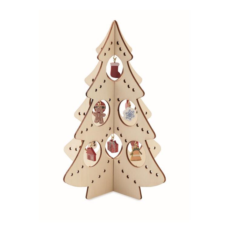 Decorațiune din lemn Crăciun SILUETA Natur