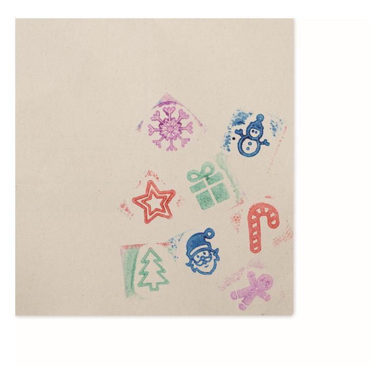 Set de 8 ștampile de Crăciun STAMPIE Bej