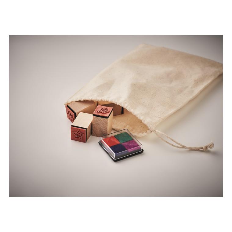 Set de 8 ștampile de Crăciun STAMPIE Bej