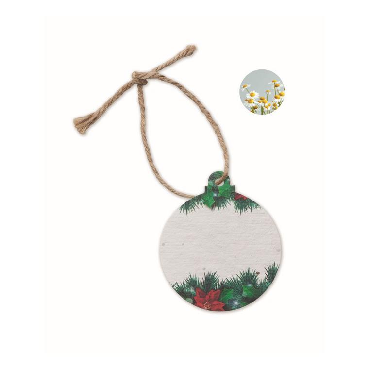 Ornament de Crăciun cu semințe BAUSEED Alb