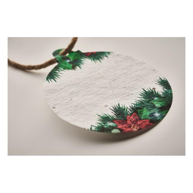 Ornament de Crăciun cu semințe BAUSEED Alb