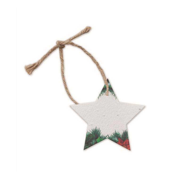 Ornament de Crăciun cu semințe STARSEED Alb