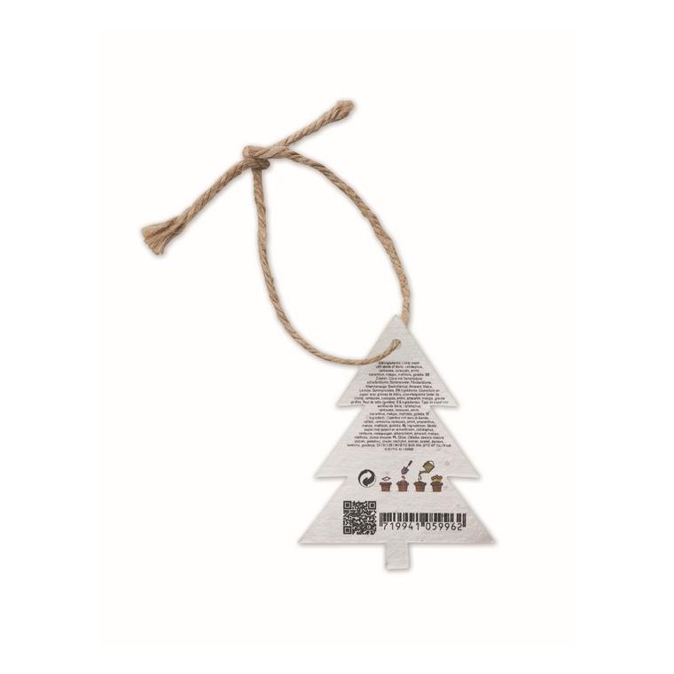 Ornament de Crăciun cu semințe TREESEED Alb