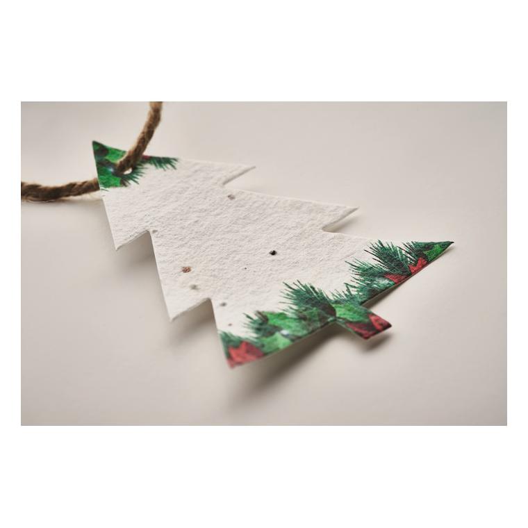 Ornament de Crăciun cu semințe TREESEED Alb