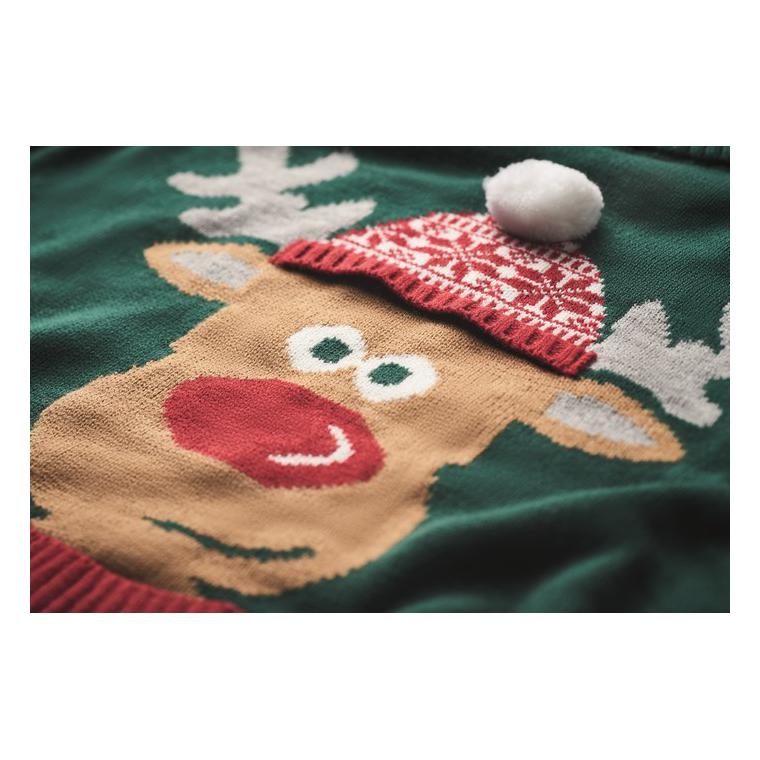 Pulover de Crăciun L/XL SHIMAS Verde