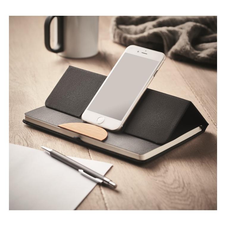 Caiet de notițe A5 RPET BLAMA Negru