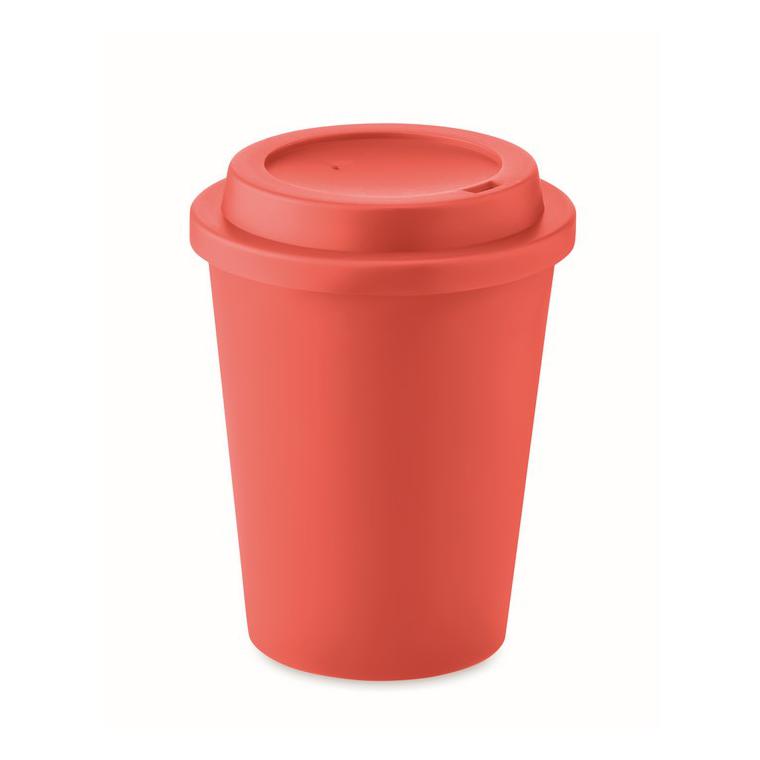 Pahar cu perete dublu PP 300 ml NOLA Roșu