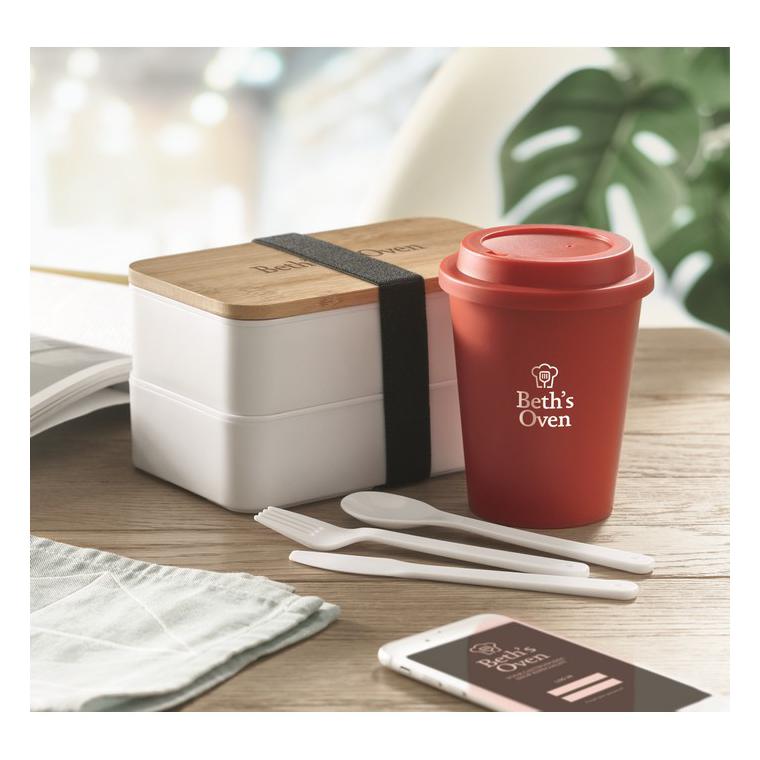 Pahar cu perete dublu PP 300 ml NOLA Roșu