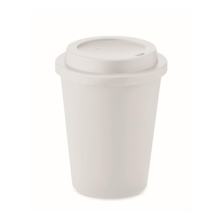 Pahar cu perete dublu PP 300 ml NOLA Alb