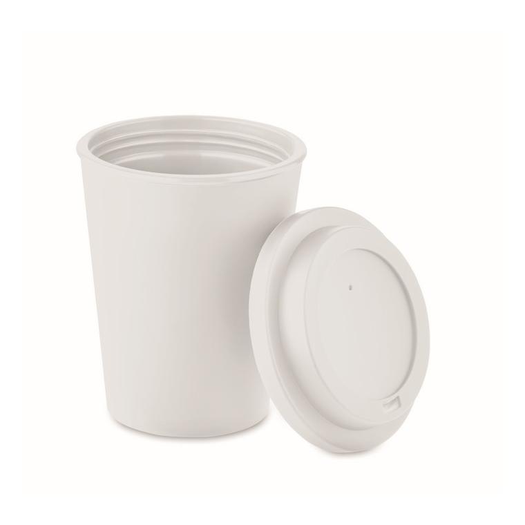 Pahar cu perete dublu PP 300 ml NOLA Alb