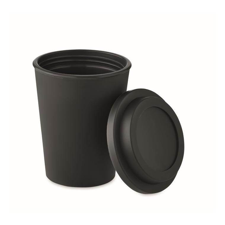 Pahar cu perete dublu PP 300 ml SORA Negru