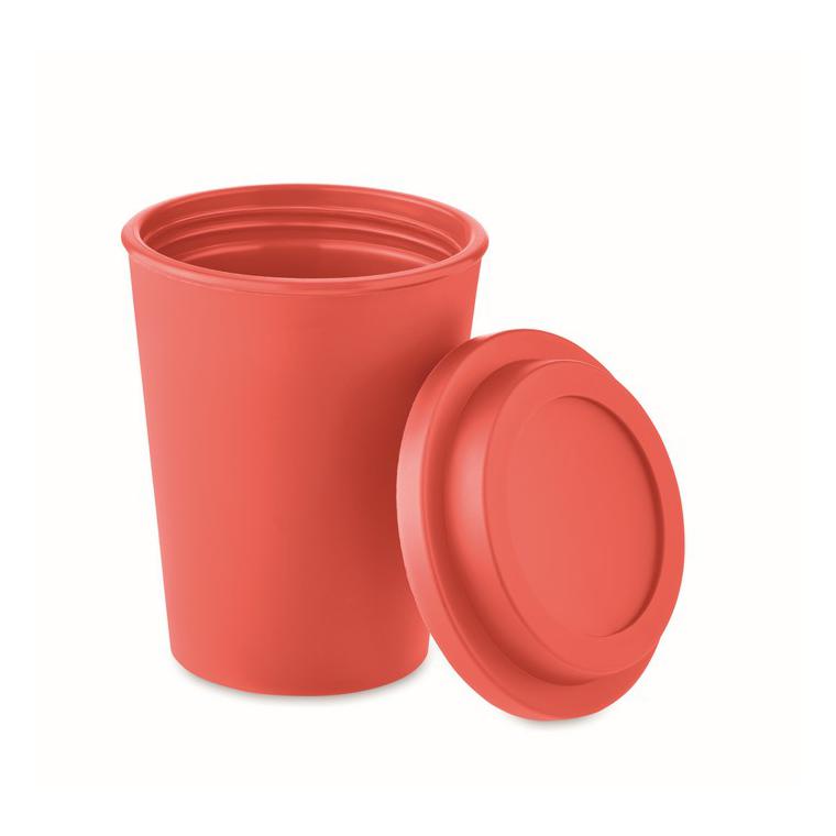 Pahar cu perete dublu PP 300 ml SORA Roșu
