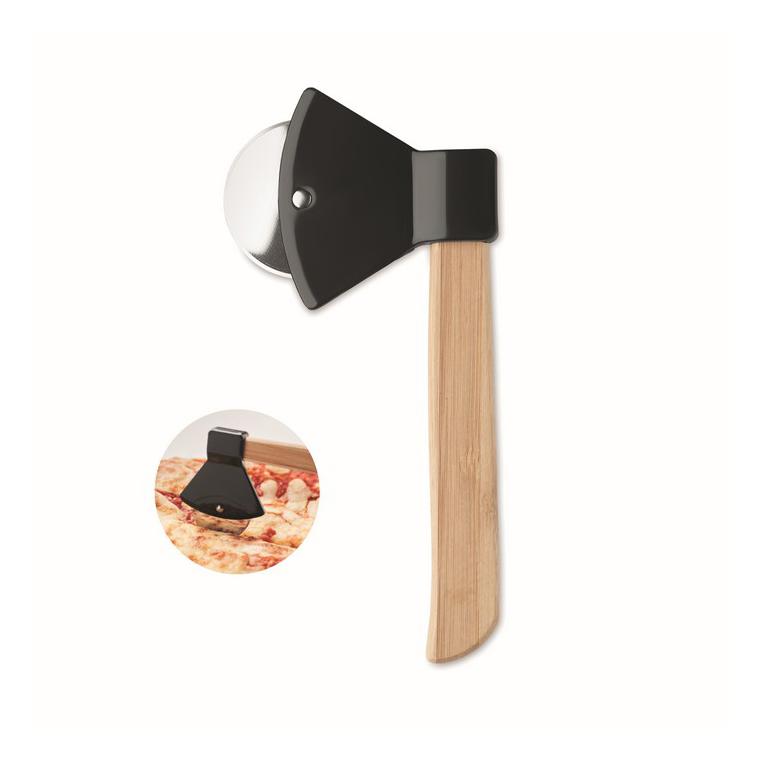 Tăietor de pizza din bambus ZAZA Negru