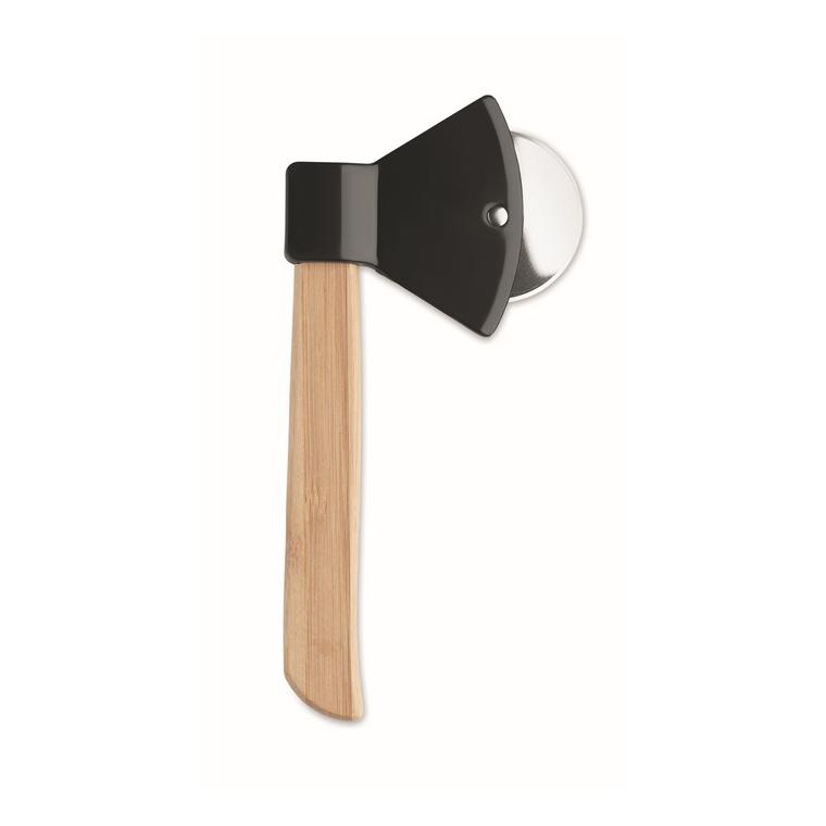 Tăietor de pizza din bambus ZAZA Negru