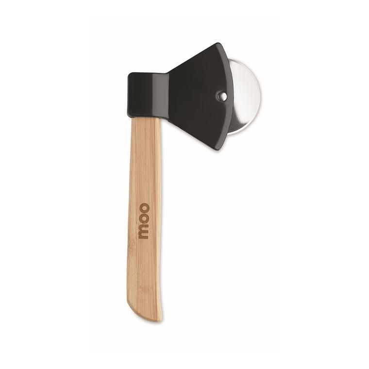 Tăietor de pizza din bambus ZAZA Negru