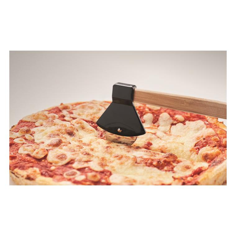 Tăietor de pizza din bambus ZAZA Negru